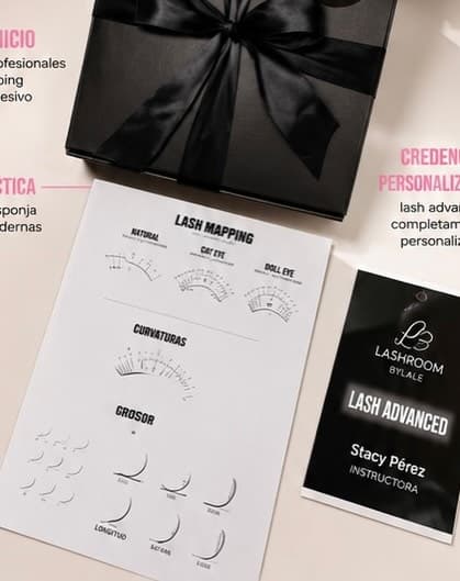 Material del curso con lámina de lash mapping y curvaturas