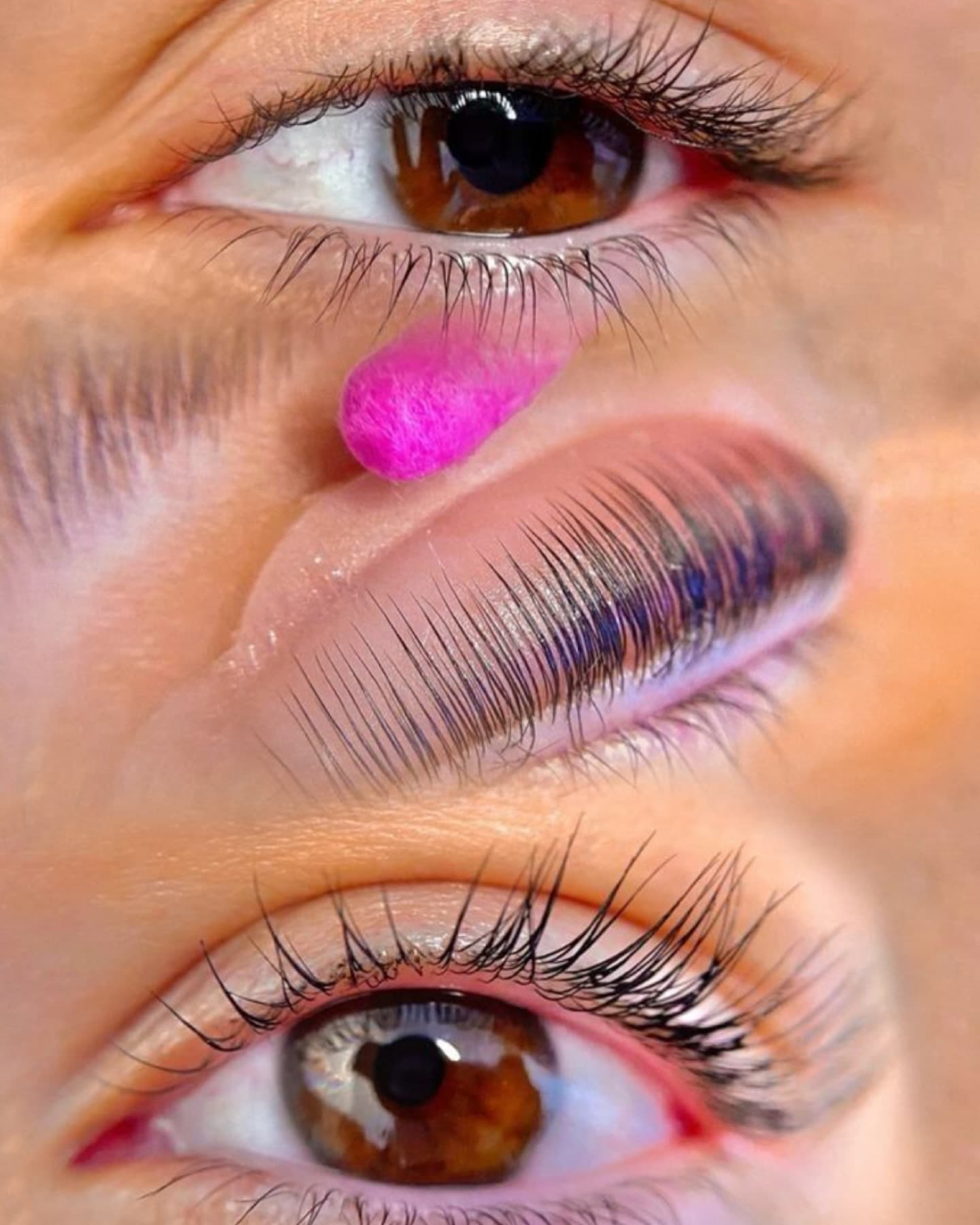 Laminado de cejas con pestañas